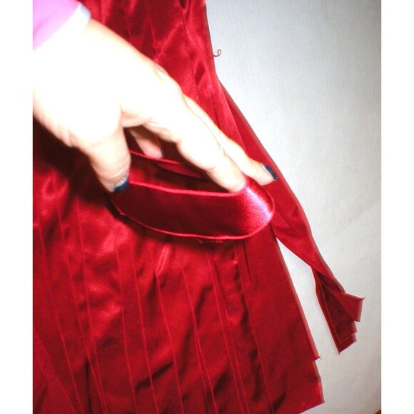 New Womens Calvin Klein Dress Date True Red Knee NWT Fringe 10 Sleeveless Pretty - Picture 3 of 7